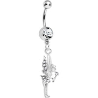 Crystalline Gem Wand and Fairy Dangle Belly Ring