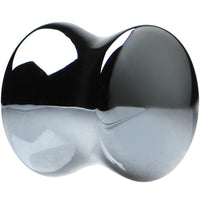 00G Natural Black Hematite Stone Saddle Plug Set