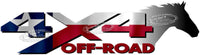 4x4 Off Road "Texas Flag" Horse Head Decal Stickers (x2)