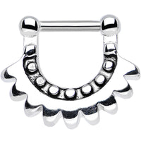 16G 1/4 Stainless Steel Aztec Moon Septum Clicker