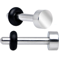 14G Stainless Steel Single Flare Flat Top Plug