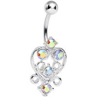 Aurora Gem Lovely in Lace Heart Belly Ring