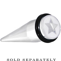 9/16 Clear White Acrylic Wish on a Star Taper