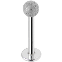 16G 3/8 Silver Sandblasted Steel Monroe Labret 3mm Ball