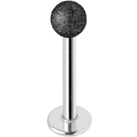 16G 3/8 Black Sandblasted Steel Monroe Labret 3mm Ball