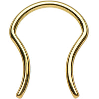 16G 5/8 Gold Anodized Titanium Septum Retainer