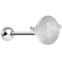 Officially Licensed NFL Cut Out Miami Dolphins Tongue Ring