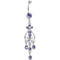Purple Gem Liquid Drops Chandelier Belly Ring