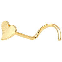 Gold Anodized Titanium Heart Nose Ring