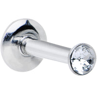 16G 1/4 Handmade Labret Created with Crystals 2.5mm
