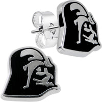 Officially Licensed Steel Star Wars Darth Vader Stud Earrings