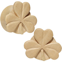 7/8 Organic Crocodile Wood Shamrock Saddle Plug Set