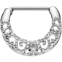 316L Steel Gilt Nipple Clicker Created with Crystals
