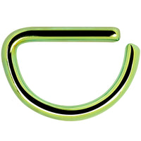 16G 5/16 Green Anodized Stainless Steel Simple Septum Ring