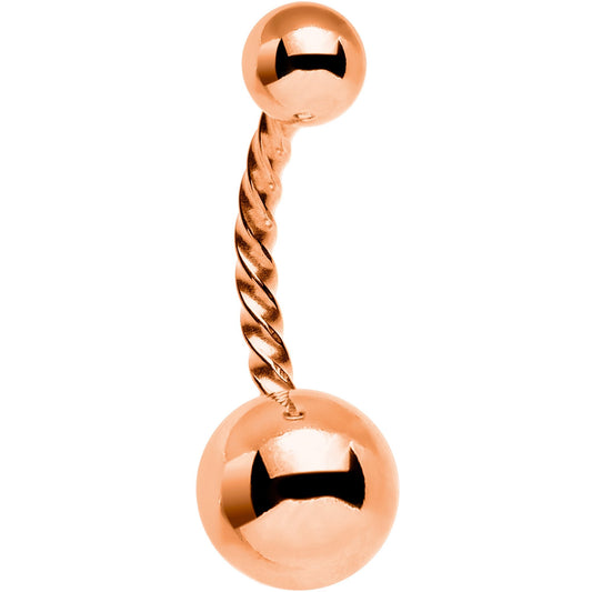 Rose Gold Tone IP Seriously Twisted Belly Ring