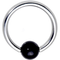 14G 7/16 Black Ball BCR Captive Ring
