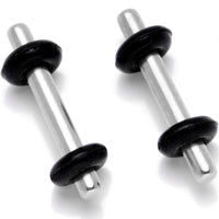 Stainless Steel Micro Straight Plug Set 14G to 8G