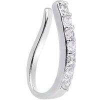Clear CZ Gem Life of the Party Clip On Fake Nose Ring