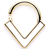 16G Gold Tone Anodized Flying V Seamless Circular Ring