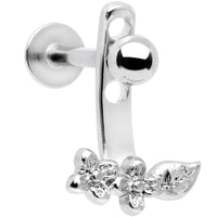 16G 3/8 Leafy Flowers Dangle Cartilage Tragus Helix Piercing