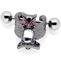 16G 1/2 Pink Clear Gem Winged Creature Cuff Cartilage Earring