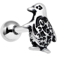 16G 1/4 Detailed Penguin Cartilage Tragus Earring