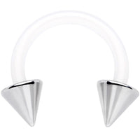 14G 3/8 Flexible Bioplast Cone End Horseshoe Circular Barbell
