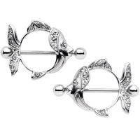 14G 9/16 Angelic Angelfish Nipple Shield Set