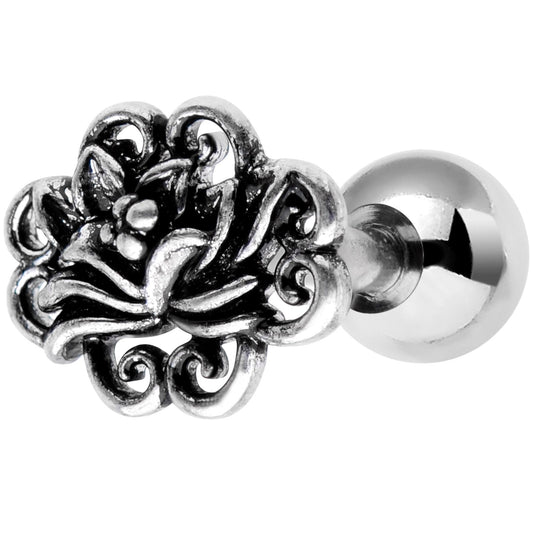 16G 1/4 Spirit of the Lotus Flower Cartilage Tragus Earring