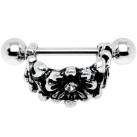 16G 3/8 Clear Gem Floral Wreath Cuff Cartilage Earring
