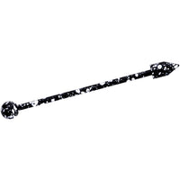 14G Black White Make A Point Industrial Barbell 38mm