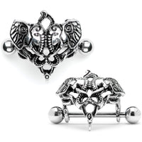 14G 9/16 Dueling Elephants Nipple Shield Set