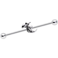 14G UFO Aliens Are Watching Industrial Barbell 38mm