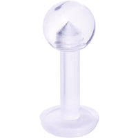 14G 1/4 Clear Flexible Bioplast Labret Monroe Retainer