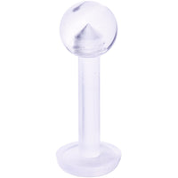 14G 5/16 Clear Flexible Bioplast Labret Monroe Retainer