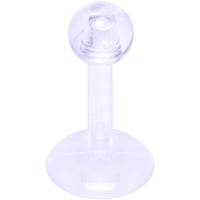 16G 1/4 Clear Flexible Bioplast Labret Monroe Tragus Retainer