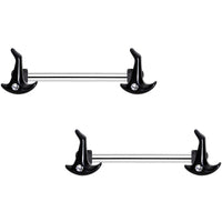 14G 9/16 Clear Gem Witch Hat Barbell Nipple Ring Set