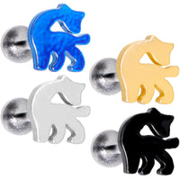 16G 5/16 Multicolor Internally Threaded Giraffe Labret Set of 4