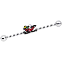 14G Santas Sleigh Ride Industrial Barbell 38mm