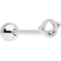 Openwork Planet Saturn Barbell Tongue Ring
