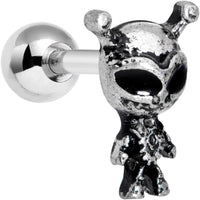 16G 1/4 Sweet Black Eyed Alien Tragus Cartilage Earring