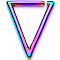16G 5/16 Rainbow Geometric Triangle Closure Ring