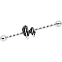 14G Southwest Feathers Industrial Barbell 38mm