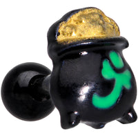 16G 1/4 Pot o Gold St Patricks Day Cartilage Tragus Earring