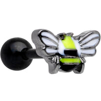 16G 1/4 Yellow Black Blissful Bumblebee Cartilage Tragus Earring