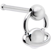 20G 1/4 Ring of Saturn Dangle Nose Bone