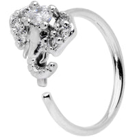20G 5/16 Clear Gem Enticing Elephant Nose Hoop