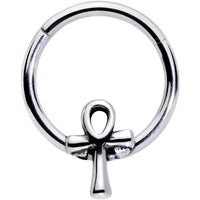 16G 3/8 Egyptian Ankh Hinged Segment Ring
