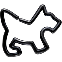 16G 5/16 Black PVD Sweet Scotty Dog Closure Ring