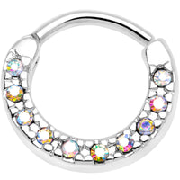 16G 5/16 Aurora Gem Paved Cartilage Clicker